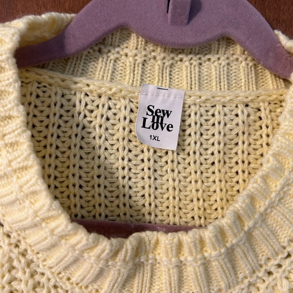 Sew In Love Crochet Ruffle Sweater - Picture 3 of 4